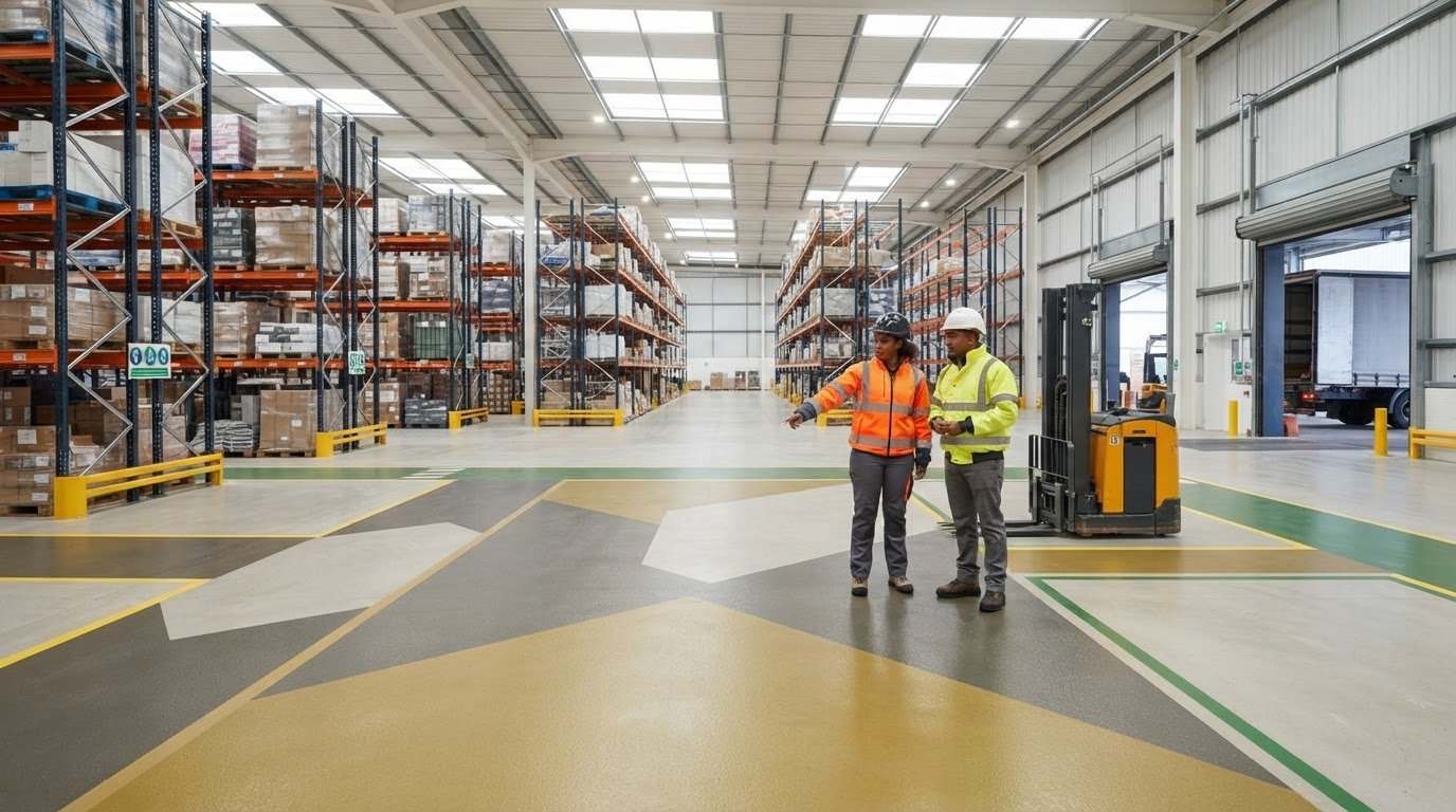 Heavy duty warehouse flooring for sustainable, safer operations